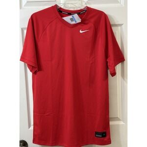 NWT Nike Baseball Team Engineered Crew V Neck Mens Med Red Shirt Jersey DX9140